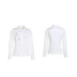Women shirt Long Sleeve Anti-Wrinkle Ribbon Niche Top Shirt