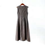 Sleeveless Waist-cinching Tank Dress For Women