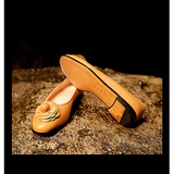 Women's Flat Round Toe Leather Shoes — Comfortable Low Heel