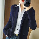 Women Spring and Autumn cashmere Coats Vintage Long Sleeve Jackets fashion Elegant coat