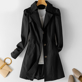Women's Korean Single-Breasted Mid-Length Trench Coat — Spring Autumn