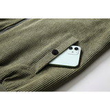 Men's Corduroy Lamb Wool Winter Coat — Plus Velvet Thickened