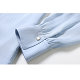 Women shirt Long Sleeve Anti-Wrinkle Ribbon Niche Top Shirt