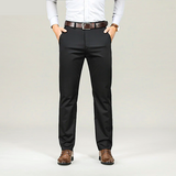 Men's Ice Silk Slim Fit Formal Trousers — Stretch Khaki Business