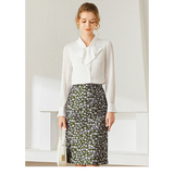 Women shirt Long Sleeve Anti-Wrinkle Ribbon Niche Top Shirt