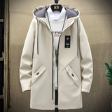 Men Spring and Autumn New Men's Classic Fashion Trend Long Windbreaker Men's Casual Loose Large Size High-Quality Coat