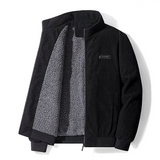 Men's Corduroy Lamb Wool Winter Coat — Plus Velvet Thickened