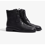 British-style Lace-up Vintage French-style Ankle Boots