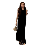 Elegant Western-style Sleeveless Womens Dress