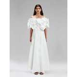 Three-dimensional Floral Slim-fit Long Dress For Women