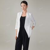 Elegant And Versatile Three-quarter-sleeve Womens Blazer