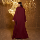 Womens Mandarin-collar Long-sleeve Dress