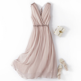 Womens Fashionable Western-style Silk Dress