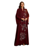 Womens Mandarin-collar Long-sleeve Dress