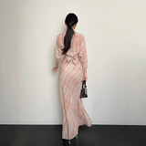 Womens Relaxed-fit Elegant Silk-printed Dress