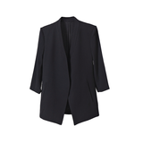Elegant And Versatile Three-quarter-sleeve Womens Blazer
