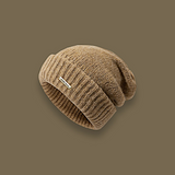 Unisex Wool-Blend Solid Colour Knitted Beanie Hat — Warm Pile