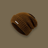 Unisex Wool-Blend Solid Colour Knitted Beanie Hat — Warm Pile