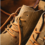 Men shoes thin breathable retro wild British style mid-top tooling boots simple trend men's shoes