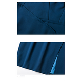 Women dress slim split professional work formal wear temperament elegant intellectual mid-sleeve dress woman