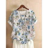 Women summer short sleeves Retro Fashion Loose Casual Short Sleeve T-Shirt Women