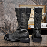 Men shoes new retro Martin boots men's handmade thick bottom cowhide boots British style trend knight boots motorcycle boots men