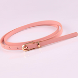Women belt Thin Belt Ladies Versatile Pin Buckle PU Small Belt
