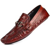 Men's Fish-Pattern Leather Business Casual Shoes