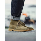 Men shoes retro desert boots trend classic high-top tooling boots casual boots