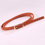 Women belt Thin Belt Ladies Versatile Pin Buckle PU Small Belt