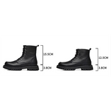 Men shoes boots men's British style winter plus velvet men's shoes Chelsea mid-top high-top leather shoes