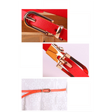 Women belt Thin Belt Ladies Versatile Pin Buckle PU Small Belt