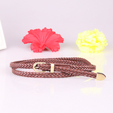 Women's Woven Pin Buckle Rope Belt — Slim Decorative