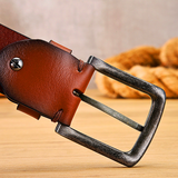 Men belt retro men's leather belt top layer cowhide