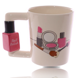 Make-Up Ceramic Mug — Beauty-Themed Coffee Mug Gift