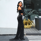 Women off Shoulder Long Sleeve floor length Dress party Dress