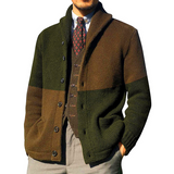 Fall/Winter Large Size Sweater Men's Block Buttons Long Sleeve knit cardigan jacket tide Men sweater
