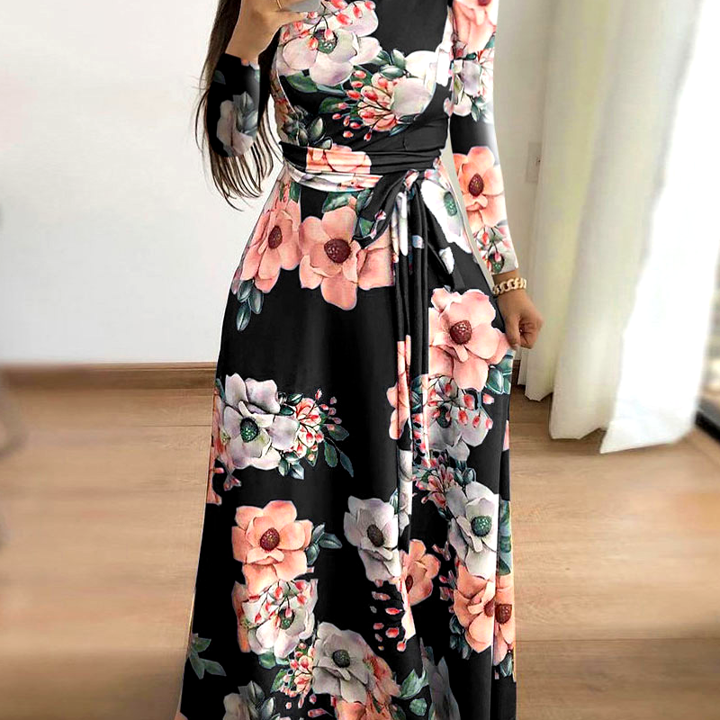 Women dress Flower Print Swing Dress – andikolshay