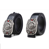 Men's Ultra-Luxury Crocodile Leather Belt — Sterling Silver Buckle