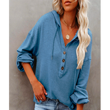 New tide hooded sweater solid color women hooded pullover