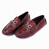 Men's Fish-Pattern Leather Business Casual Shoes
