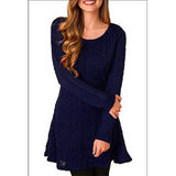 Women Causal  Short Sweater Dress Female Autumn Winter White Long Sleeve Loose knitted Sweaters Dresses