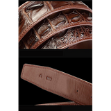 Men belt business Casual Belts Men's Pin Buckle Crocodile Bone Leather Belt Leather Belt Men's Belt