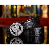 Men's Ultra-Luxury Real Crocodile Leather Belt — Snake Buckle