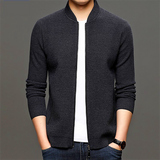 Men cardigan Genuine Chiamagna autumn and winter business men's solid color knit jacket men's fashion versatile cardigan outfit