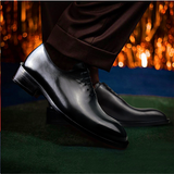 Men leather shoes handmade male Goodyear handmade business dress genuine leather wedding shoes autumn and winter