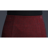 women Hip skirt Autumn winter fishtail skirt New skirt appears thin mid-length bag skirt red plaid long skirt female Ou Han wool high waist