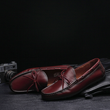 Men's Casual Leather Sailing Shoes — Breathable Design