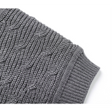 Men vest knit vest men's round neck sleeveless sweater solid color jacqué vest