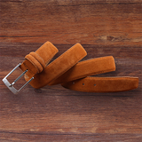 Women belt New Fashion Genuine Leather Suede Men Cowhide Belt Luxury Brand Brushed Metal Pin Buckle